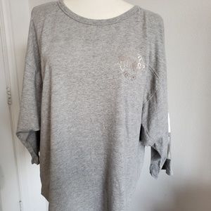 PINK Gray Elbow Sleeve Shirt
